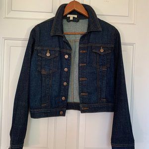 Eileen Fisher  dark blue Jean jacket. Size x-small.